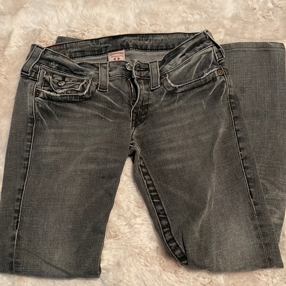True Religion Stonewashed Grey Jeans